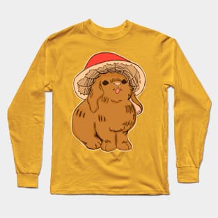 Rabbit wearing a mushroom hat! Long Sleeve T-Shirt